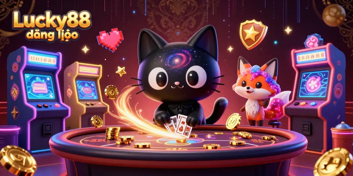 Experience Lucky88 đăng nhập with stunning gaming visuals featuring a cosmic casino theme.