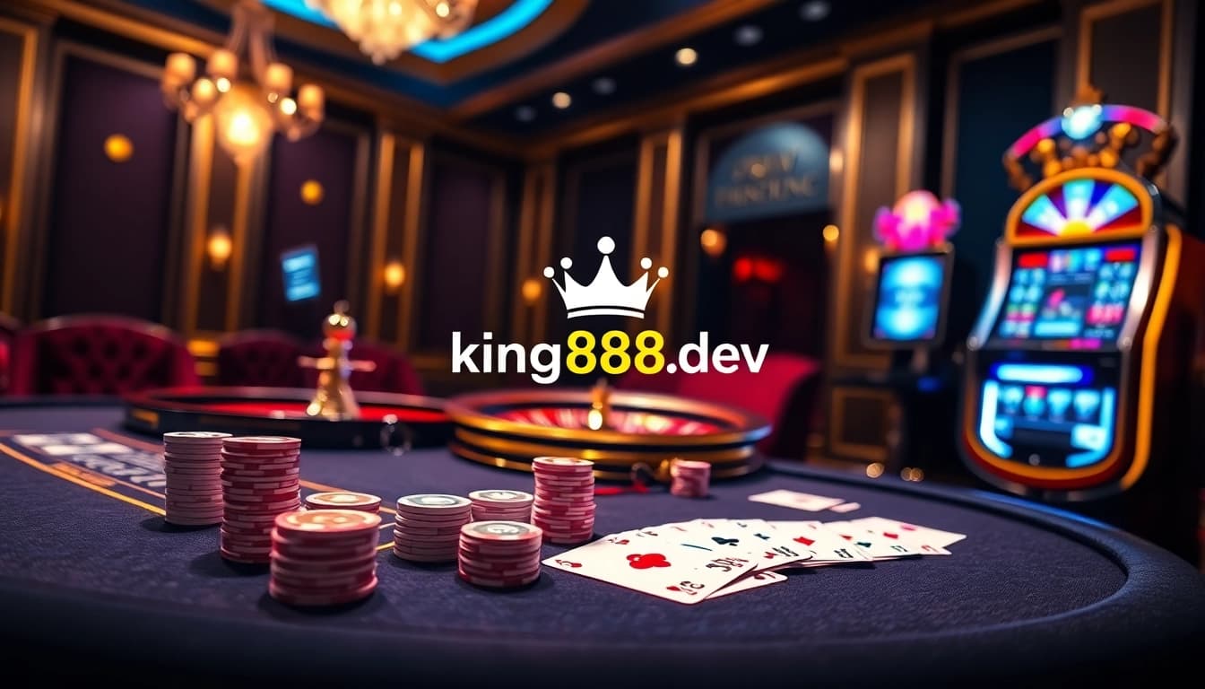 Experience the thrill of gaming at king888.dev with exciting casino table action.