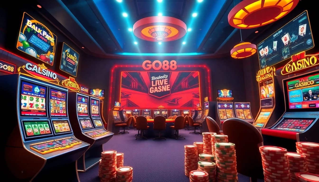 GO88 online gaming platform showcasing thrilling game interfaces and vibrant graphics.