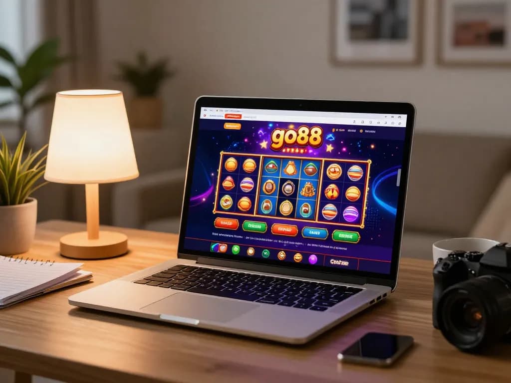 Players enjoying exciting games on go88's online casino platform from a cozy home setup.