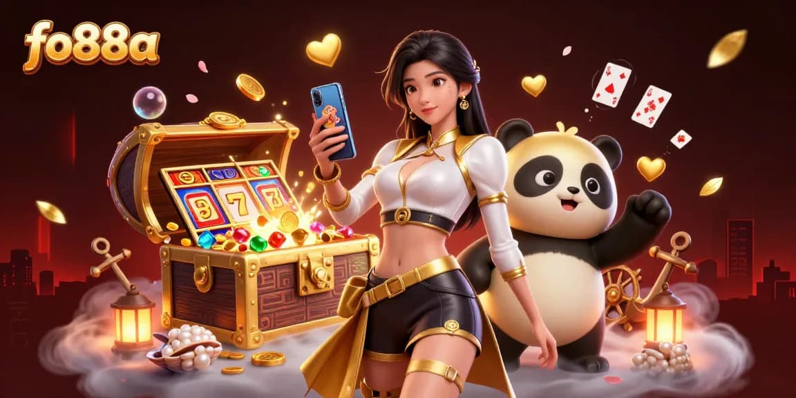 Win big at fo88a with this vibrant slots illustration showcasing immersive gaming elements.