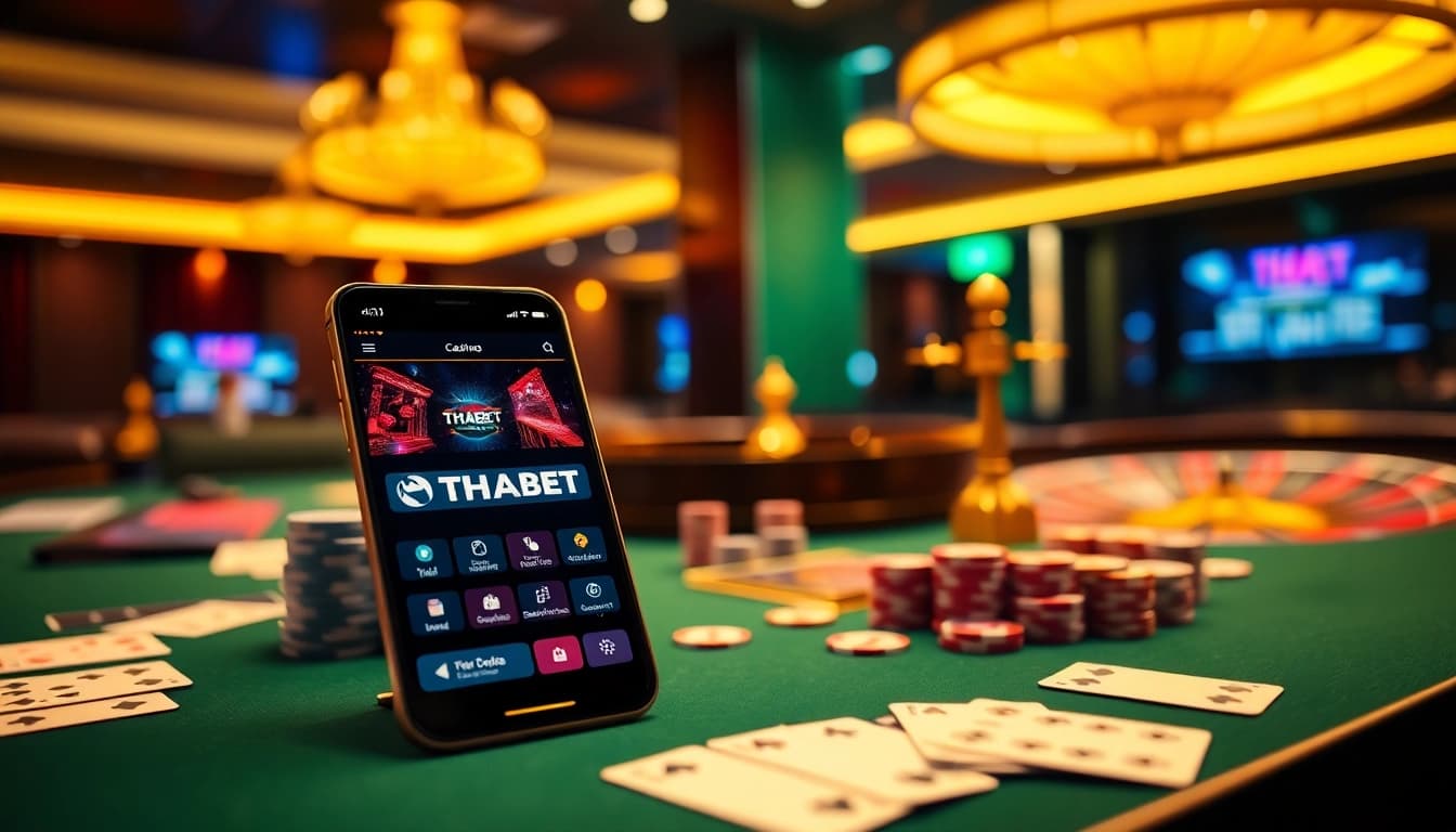 Experience the THABET app interface with exciting casino games in action.