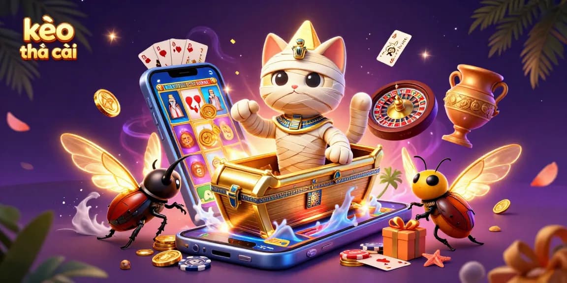 Experience the excitement of kèo nhà cái with a vibrant 3D illustration depicting an engaging casino scene.