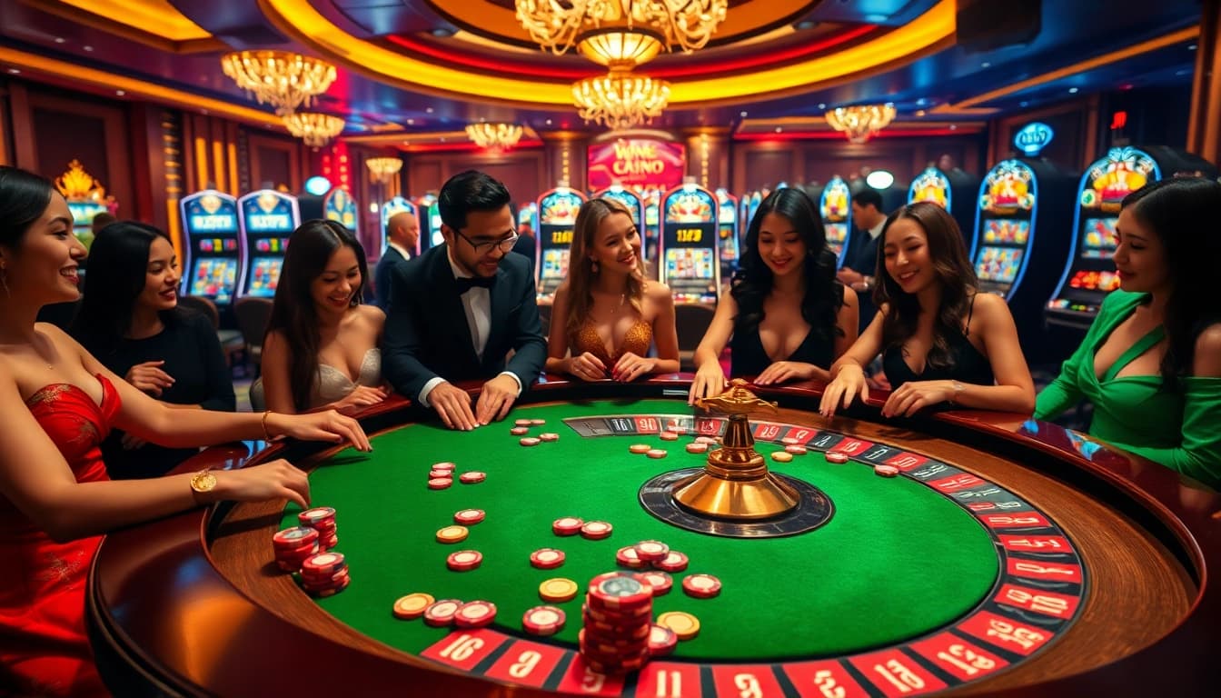 Exciting gambling action at a roulette table featuring chips, capturing the essence of https://luck88.video/
