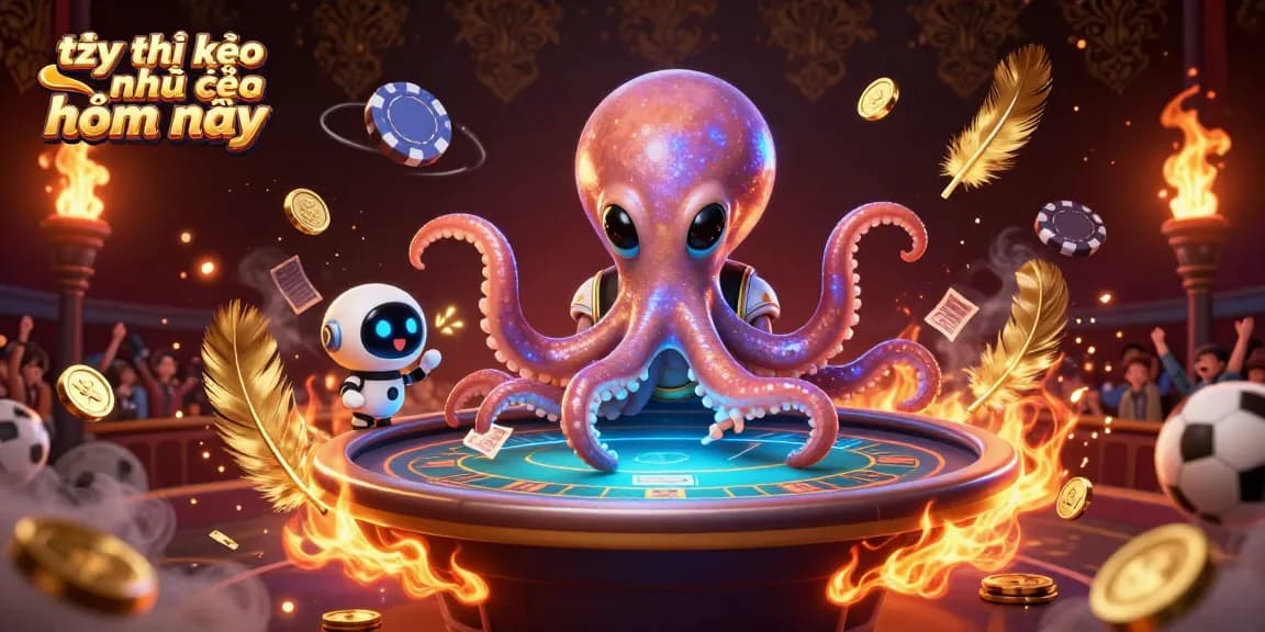 Engage with tỷ lệ kèo nhà cái hôm nay at this vibrant alien casino scene filled with sports betting elements.