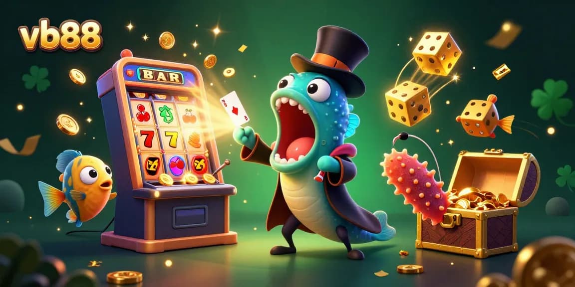 Play thrilling slots at vb88 with an engaging 3D magic show featuring vibrant underwater creatures.