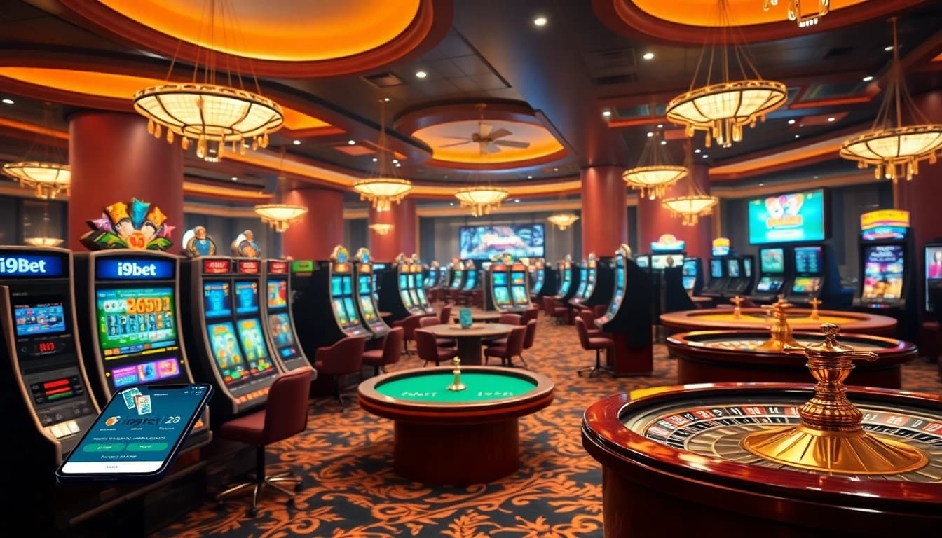 Experience the thrill of tải i9bet with a luxurious casino atmosphere showcasing vibrant gaming options.