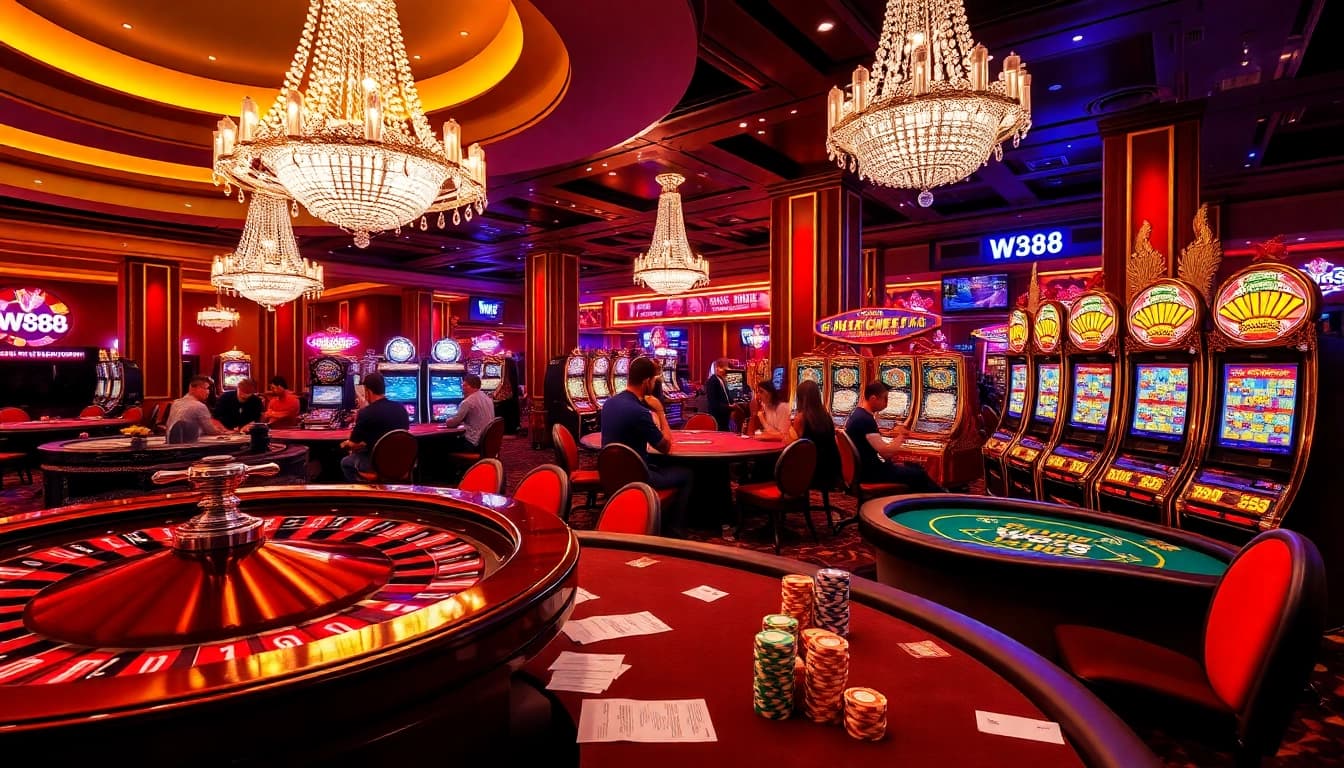 Players enjoying a vibrant slot machine experience at WW88 casino.