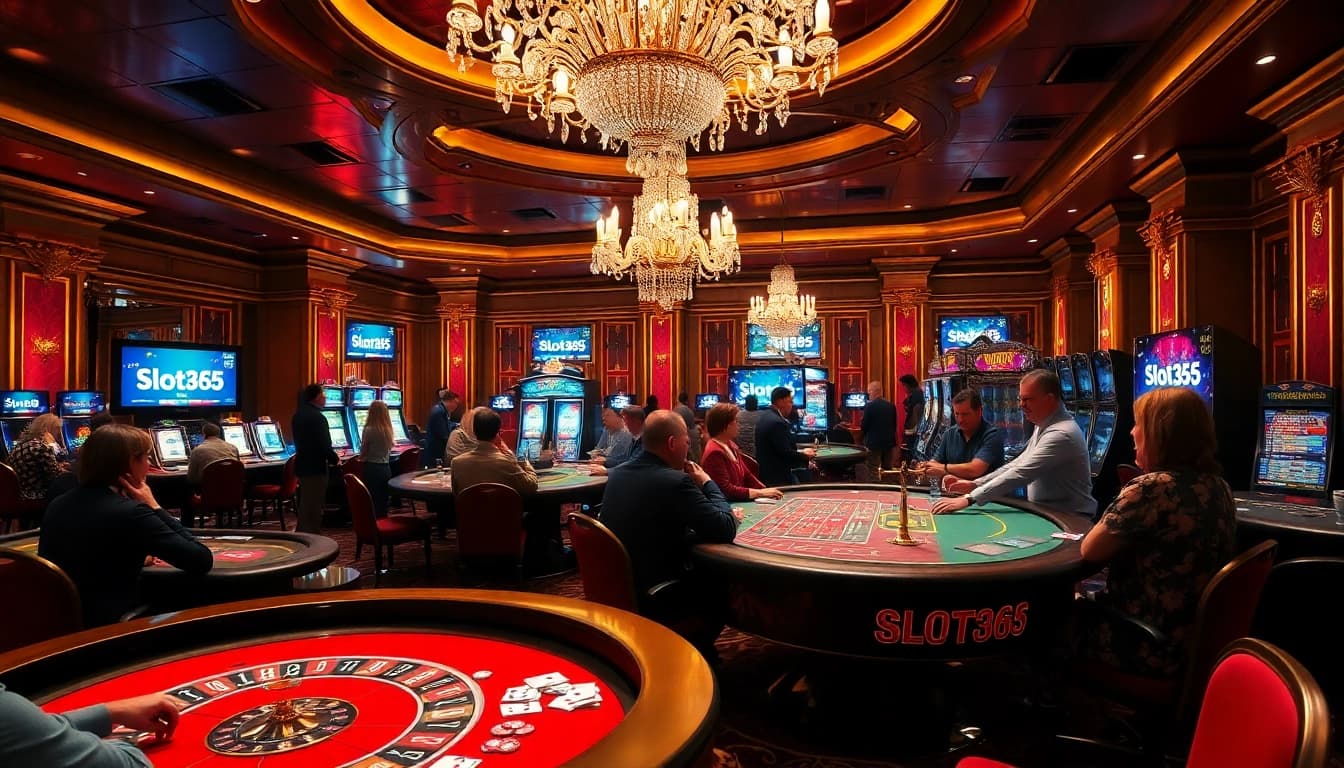 Players enjoying various games at https://www.superslot365.net/ casino tables, highlighting excitement and strategies.