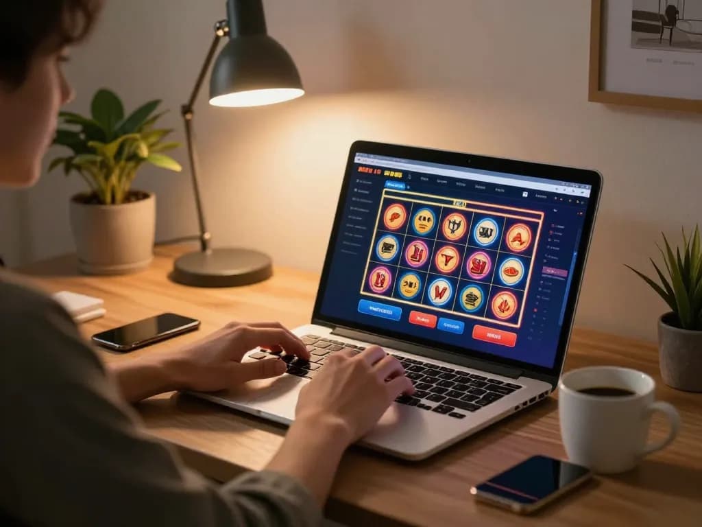 Play slots on sunwin from a cozy home office with engaging virtual gaming experience