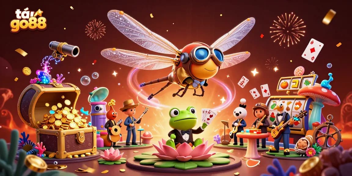 Engage with the thrilling world of gaming at tải go88 with vivid casino-themed 3D illustration.