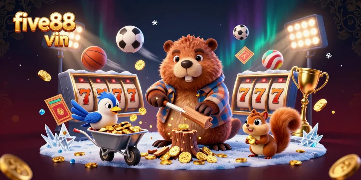 Engage with five88 vin in a vibrant casino scene featuring animated characters and dynamic gaming elements.