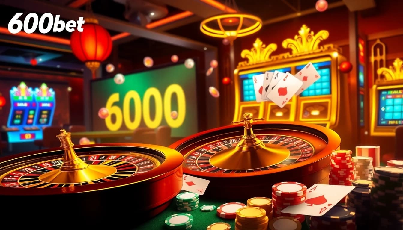 Experience thrilling online gambling with 600bet featuring roulette, poker, and slot machines.