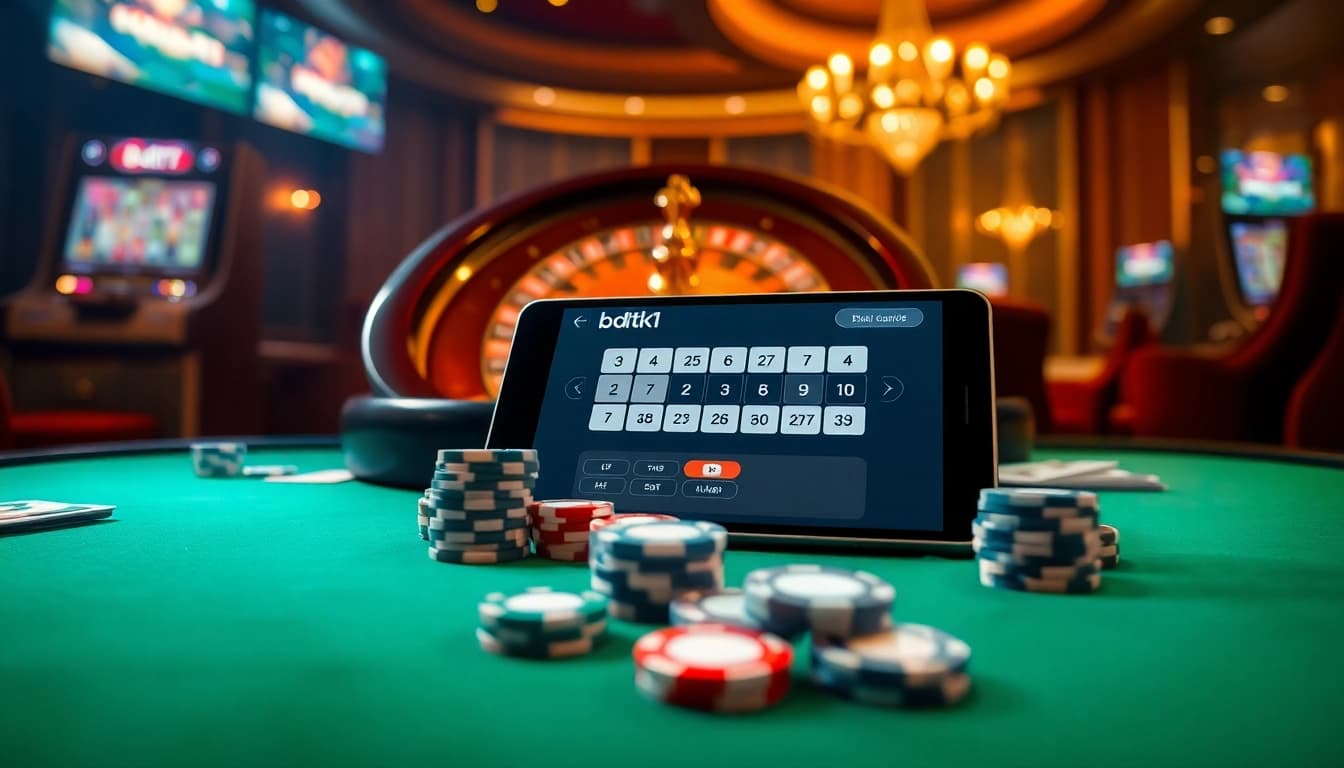 Engage with the bdtk1 app interface while enjoying an immersive casino experience.