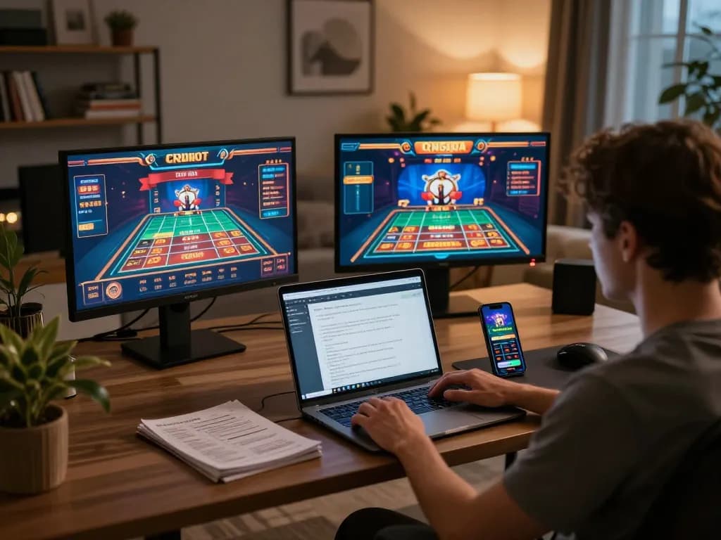 Engaging gaming scene showcasing giải mã số học strategies at an online casino.