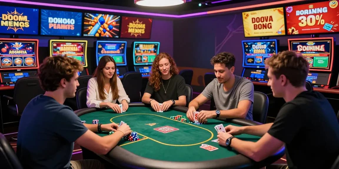 Exciting 181bet online casino gaming scene with players enjoying poker and virtual games together.