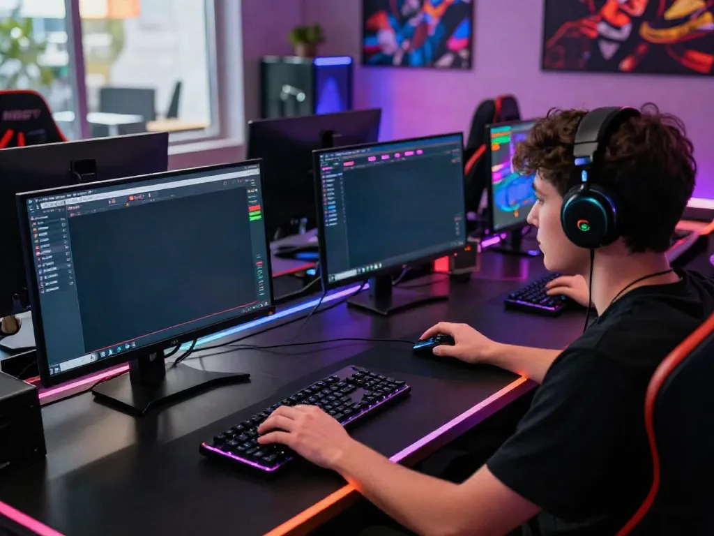 Experience game Nbet with dynamic online gaming, player engaged at modern setup