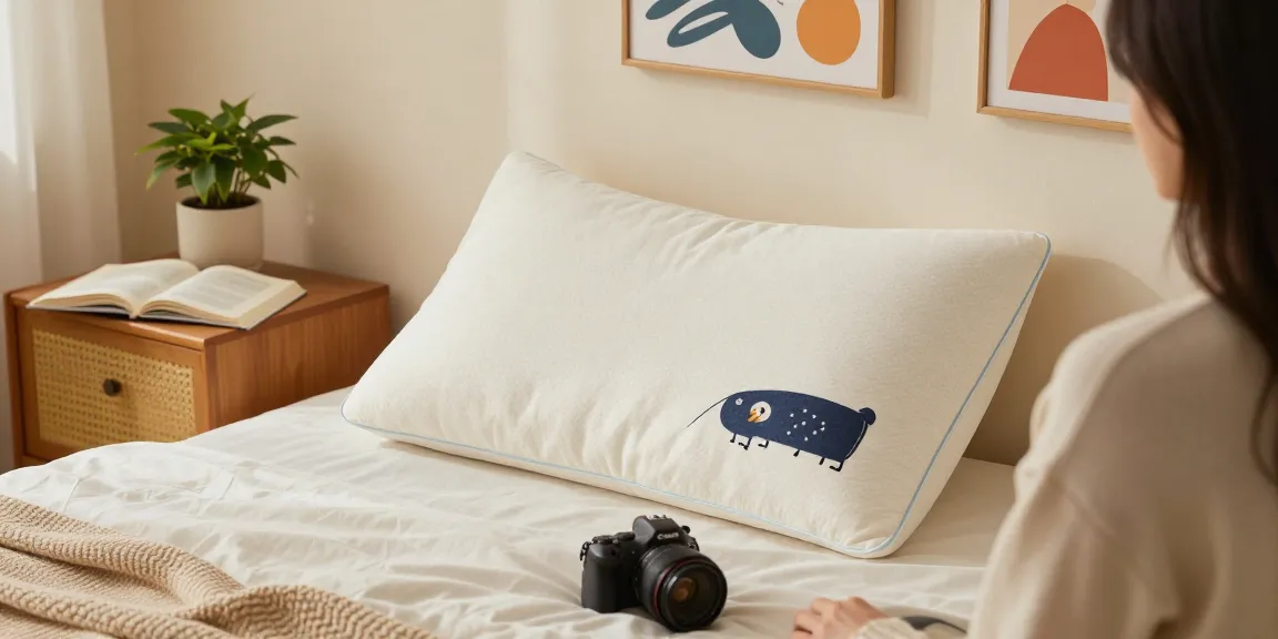 Custom body pillow enhancing cozy bedroom vibe with personalized design and soft bedding.