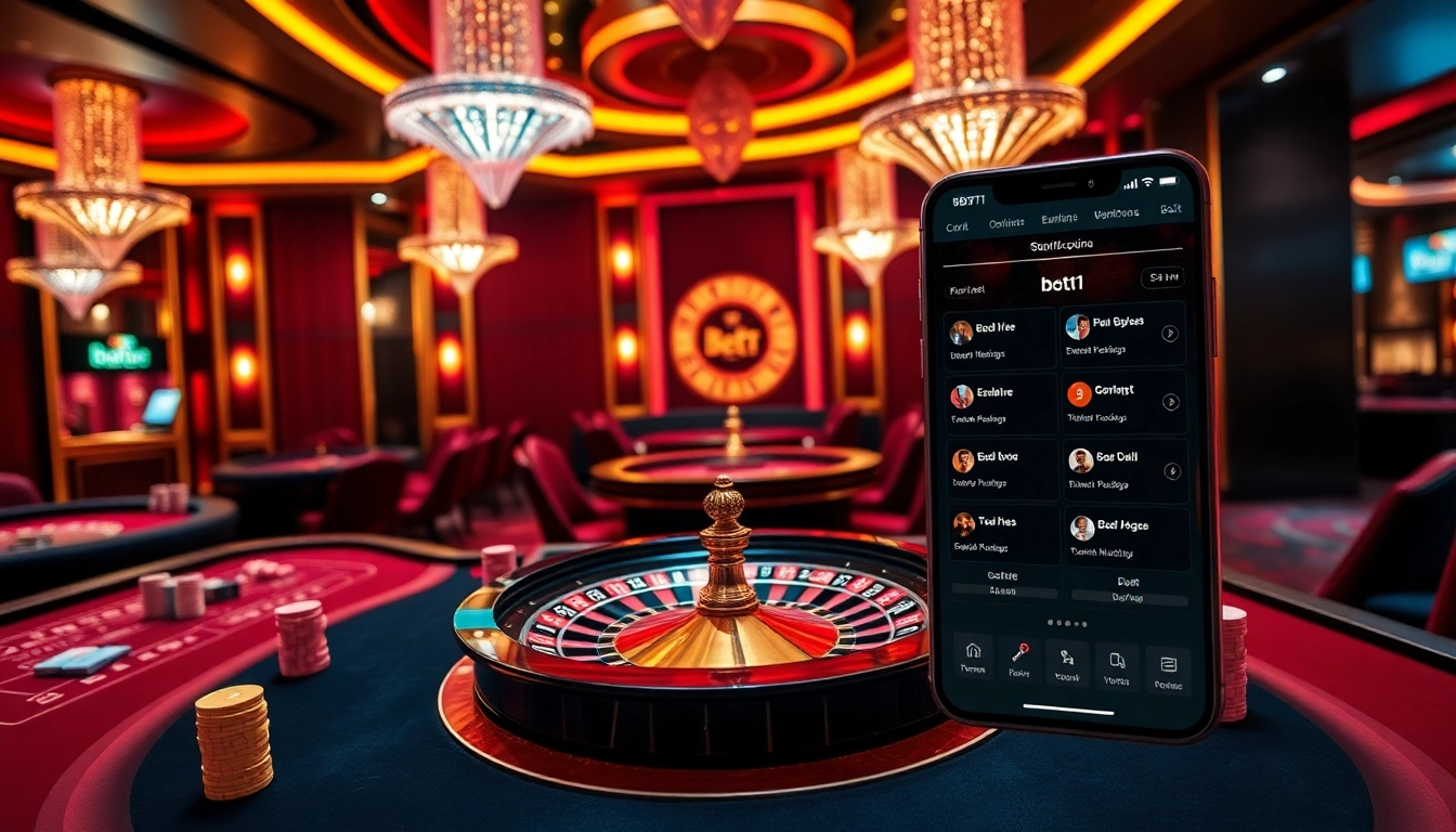 Experience the thrill of casino gaming with the bdtk1 app featuring vibrant roulette and poker tables.