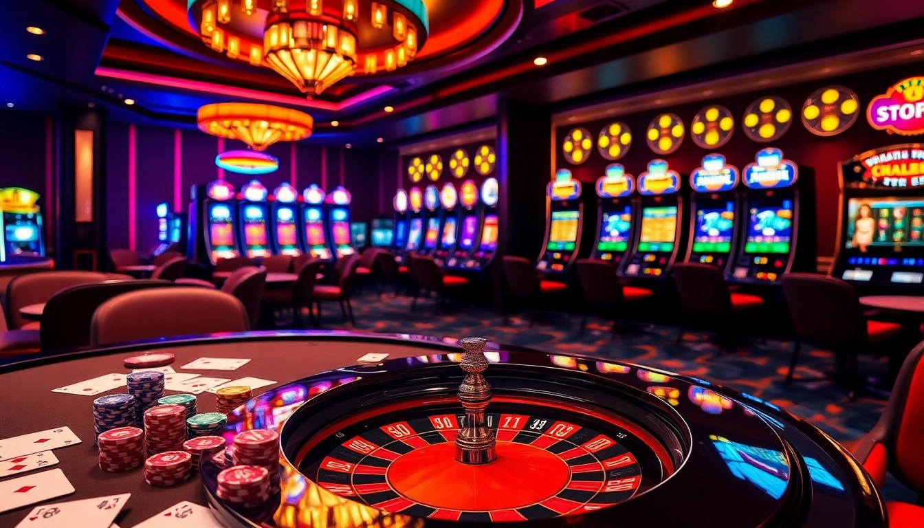 S8 Bet highlights a luxurious casino scene with engaging slot machines and poker activities.