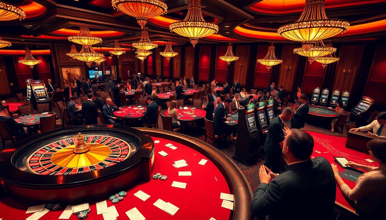 Experience the thrill of Thabet gaming at a vibrant casino scene with roulette and poker action.