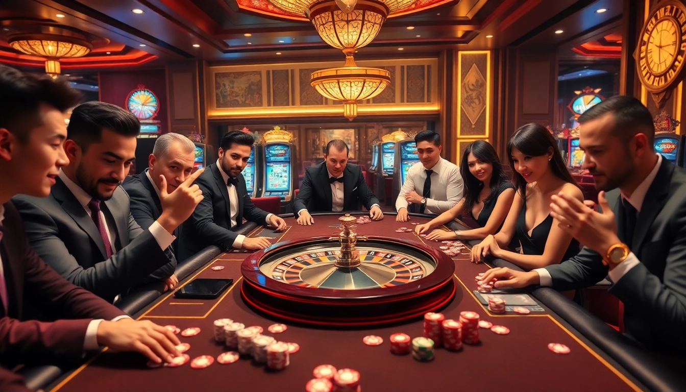 Engage with Đăng ký ww88 in a dynamic casino scene featuring vibrant tables and strategic betting.