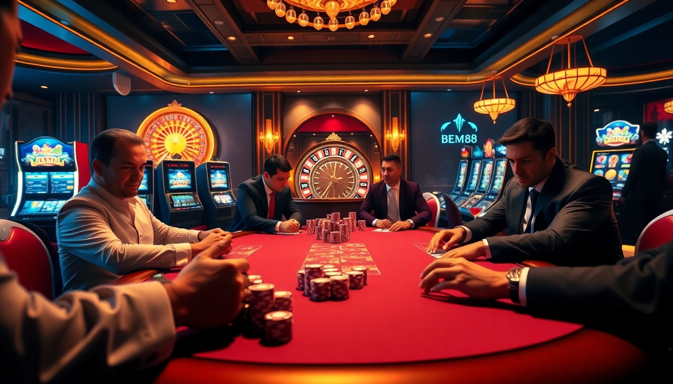 Experience the thrill of gambling at NHÀ CÁI BEM88 with a luxurious poker scene.