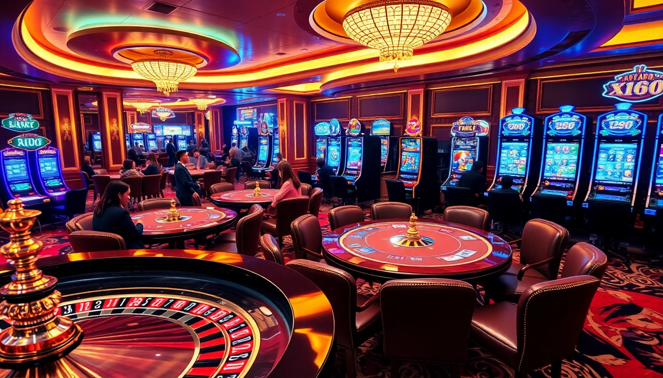 Experience the thrill of games at casino xn88, showcasing a vibrant casino scene with roulette and poker chips.