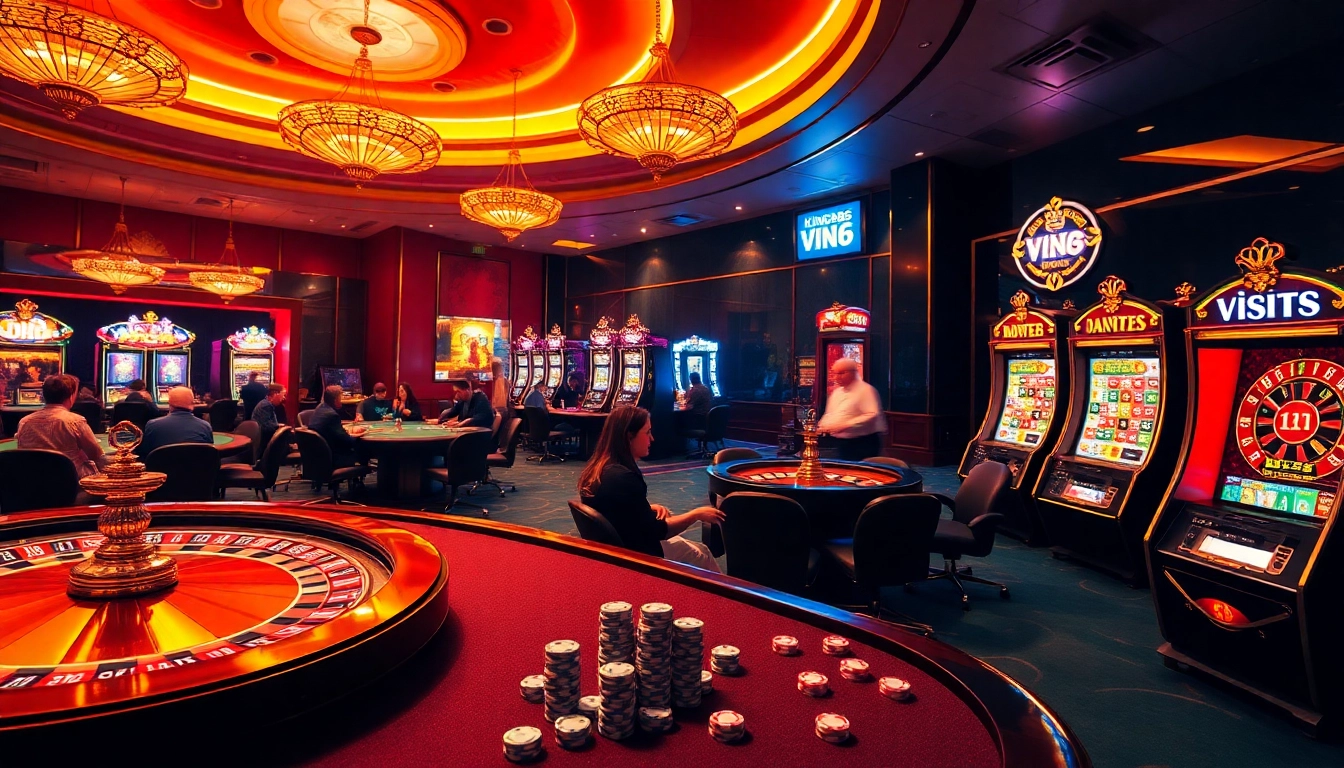 Experience the thrill of gambling at king88 vina with vibrant casino tables and exciting games.