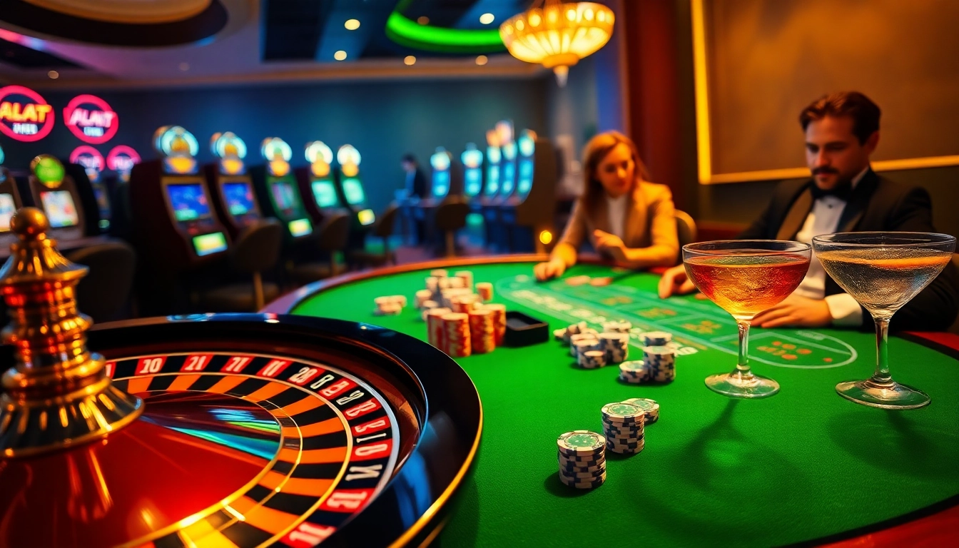 Experience vibrant casino excitement with a roulette wheel and poker chips at https://2haywin.art/ gaming scene.