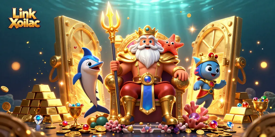 Experience thrilling action with Link Xoilac by diving into vibrant underwater scenes filled with treasures.